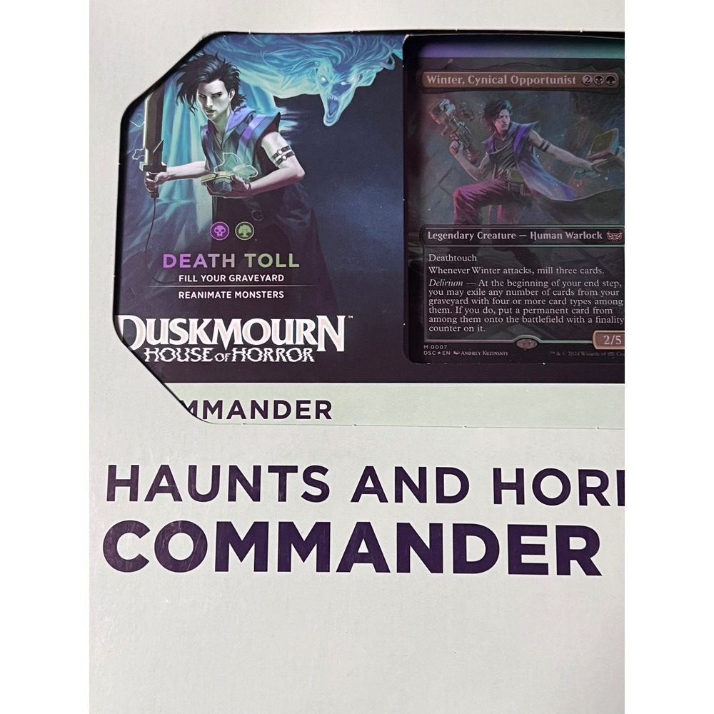 Magic The Gathering Duskmourn Haunts & Horrors Commander Pack NEW DEATH TOLL - Picture 2 of 4